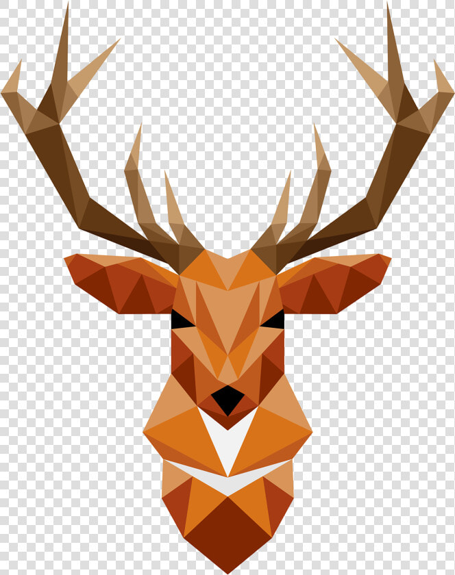 Transparent Deer Antler Clip Art   Geometric Deer  HD Png DownloadTransparent PNG