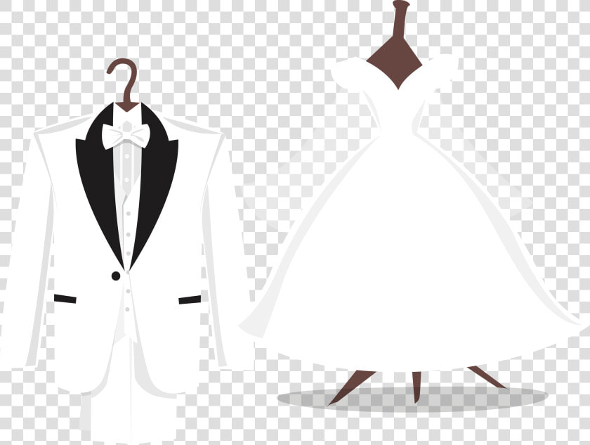 Tuxedo Wedding Dress Suit   Wedding Suit And Dress Png  Transparent PngTransparent PNG