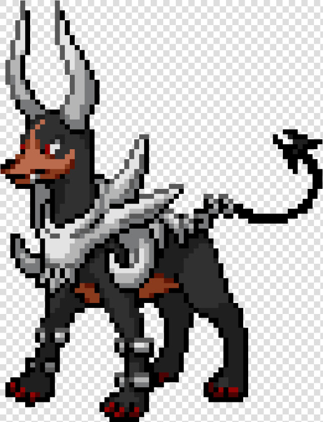 Mega Houndoom Pixel Art  HD Png DownloadTransparent PNG