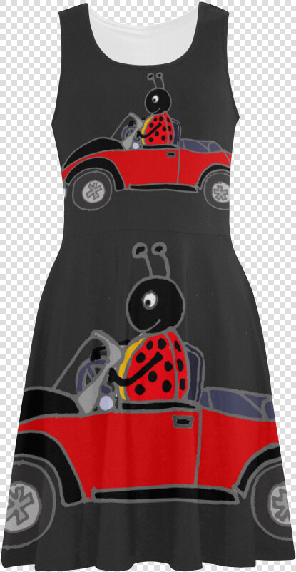 Funny Ladybug Driving Red Convertible Atalanta Sundress  HD Png DownloadTransparent PNG