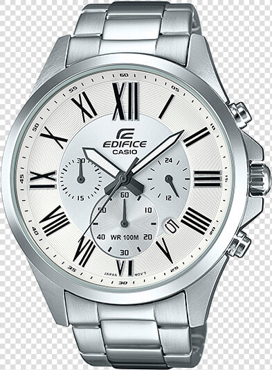 Edifice Efv 500d 7a Silver Mens Water Resistant Watch   Casio Efv 500d 7a  HD Png DownloadTransparent PNG