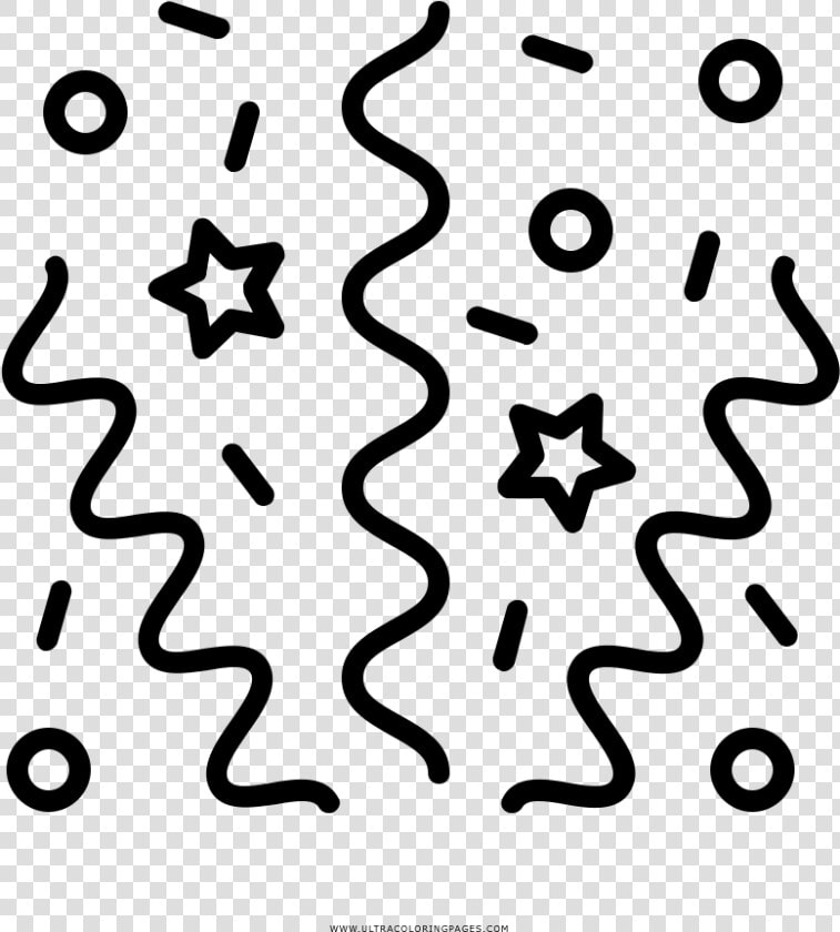 Streamers Coloring Page   Fireworks Outline  HD Png DownloadTransparent PNG