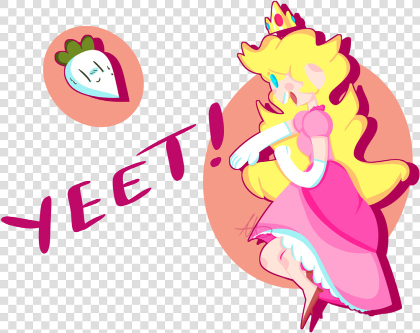 Peach Just Fucking Yeets Her Turnip In Smash   Cartoon  HD Png DownloadTransparent PNG