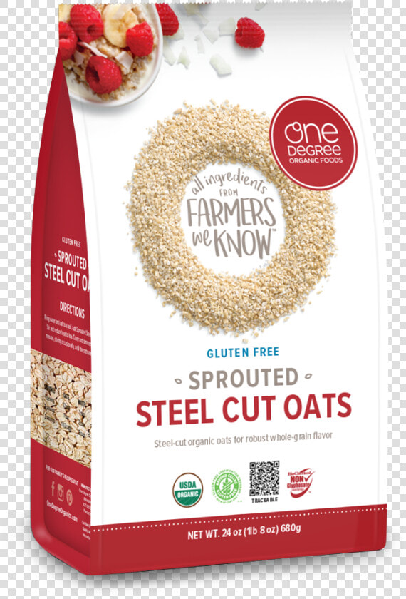 One Degree Sprouted Steel Cut Oats  HD Png DownloadTransparent PNG