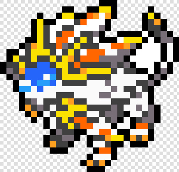 Pixel Art Pokemon Solgaleo  HD Png DownloadTransparent PNG