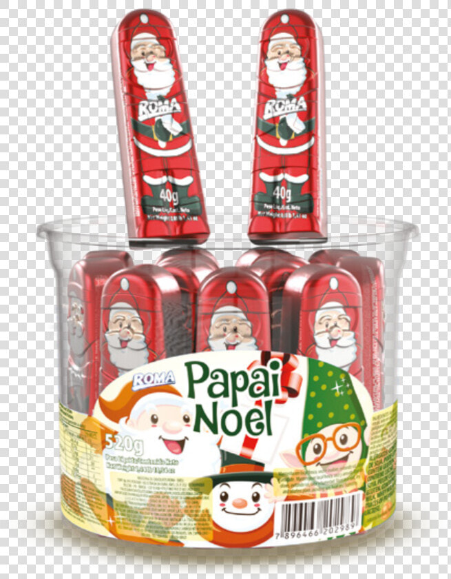 Papai Noel Sabor Chocolate Pote 520g   Papai Noel De Chocolate  HD Png DownloadTransparent PNG