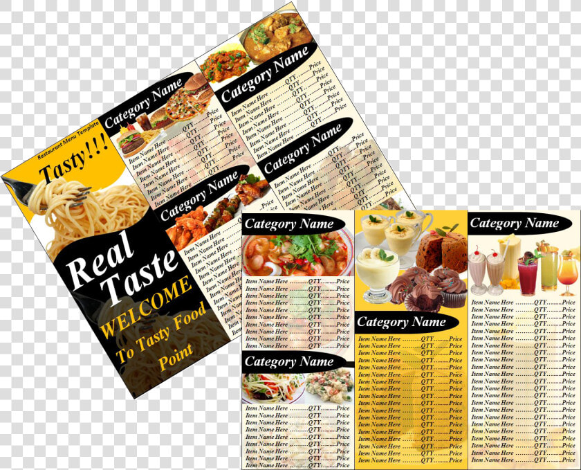 Free Restaurant Menu Templates   Menu  HD Png DownloadTransparent PNG