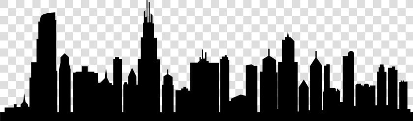 Silhouette Png City   Chicago Skyline Silhouette Png  Transparent PngTransparent PNG