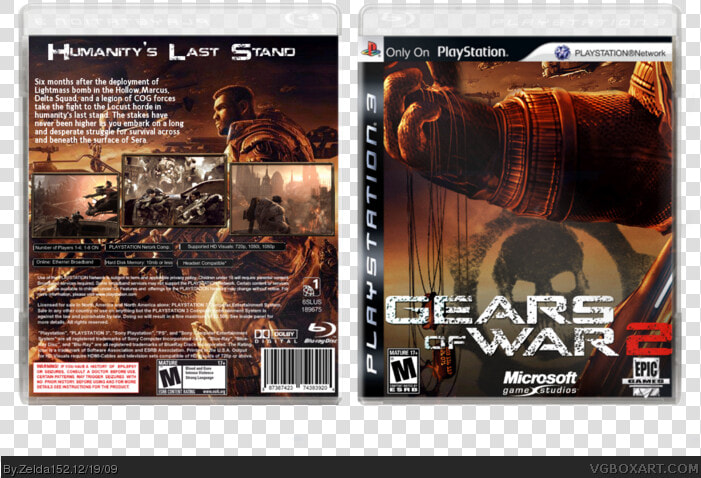 Gears Of War 2 Box Art Cover   Gear Of War 2 Ps3  HD Png DownloadTransparent PNG