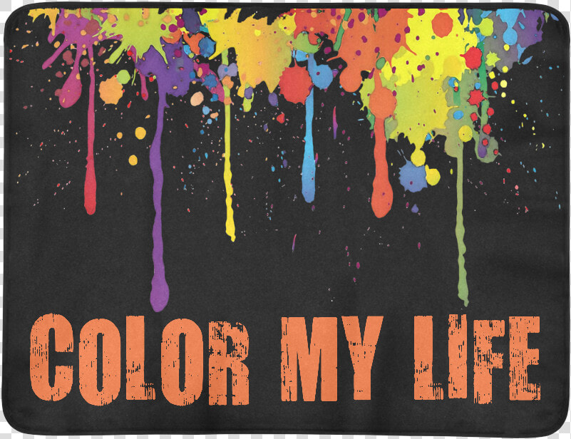 Crazy Multicolored Running Splashes Color My Life Beach   Color Splash Black Background  HD Png DownloadTransparent PNG