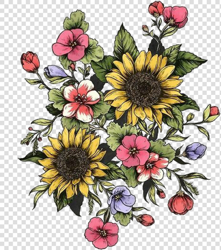 Vintage Flower Drawing   Png Download   Vintage Flower Drawing  Transparent PngTransparent PNG