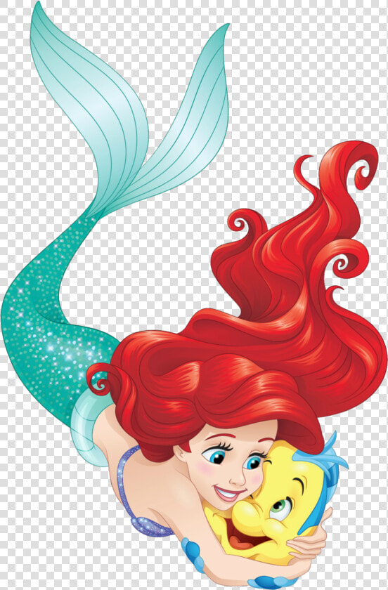 La Sirenita Con Flounder  HD Png DownloadTransparent PNG