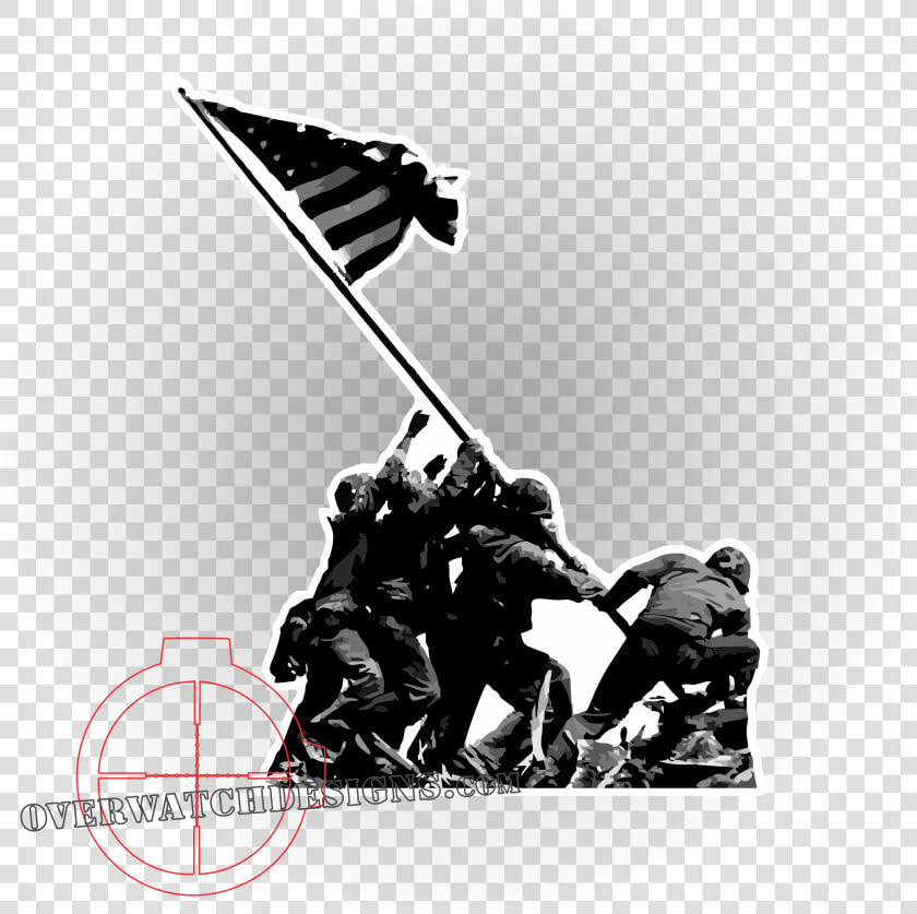 Raising The Flag On Iwo Jima Battle Of Iwo Jima Marine   Marines Us Iwo Jima  HD Png DownloadTransparent PNG