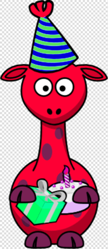 Giraffe Wearing Cone Hat Vector Clip Art Clipart   Red Giraffe Clipart  HD Png DownloadTransparent PNG