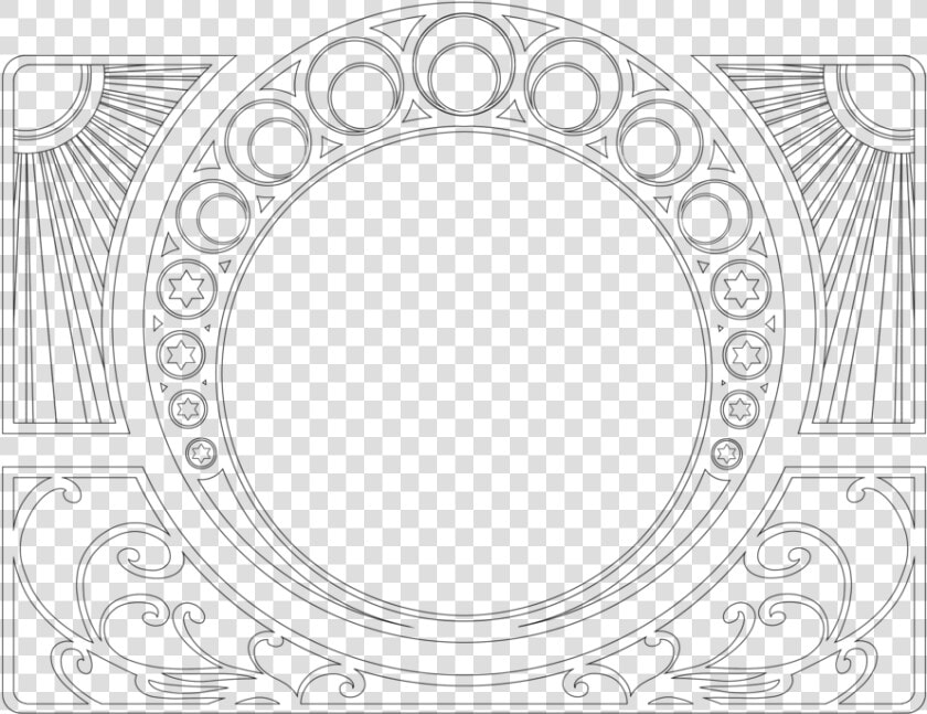 Nouveau Border By Mangaka   Art Nouveau Circle Border  HD Png DownloadTransparent PNG