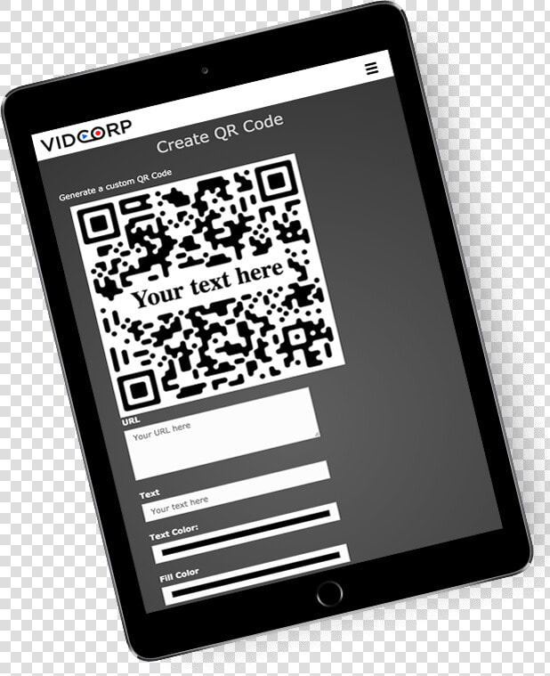 Qr Code Creation Sample Page   Tablet Computer  HD Png DownloadTransparent PNG