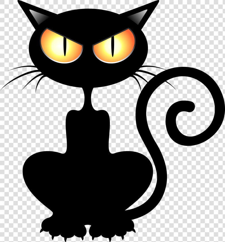 Transparent Cute Halloween Cat Clipart   Black Cat Clipart Halloween  HD Png DownloadTransparent PNG