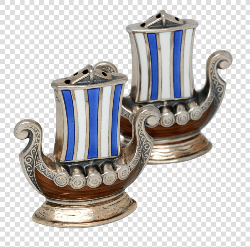 Sterling Viking Ship Salt Cellars With Mini Salt  amp    Salt And Pepper Shakers  HD Png DownloadTransparent PNG