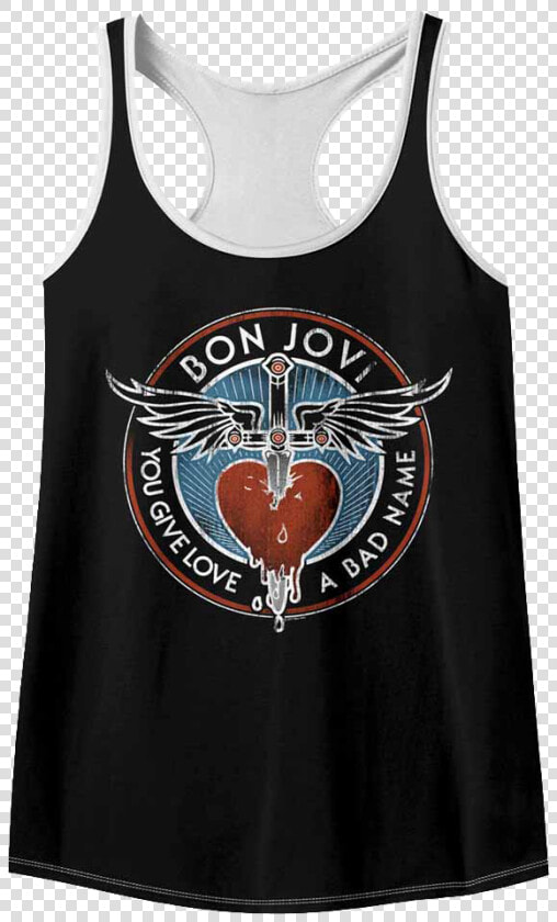 Ladies You Give Love A Bad Name Bon Jovi Racerback   Active Tank  HD Png DownloadTransparent PNG