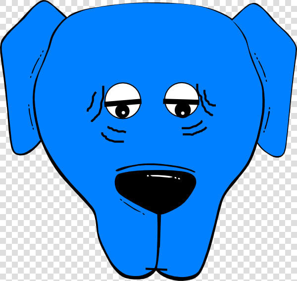 Blue Tired Svg Clip Arts   Cartoon Dog Face  HD Png DownloadTransparent PNG