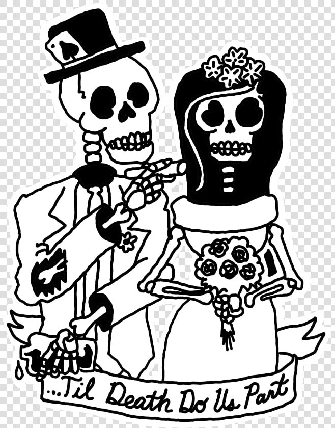 Til Death Do Us Part Skeletons Clipart  HD Png DownloadTransparent PNG