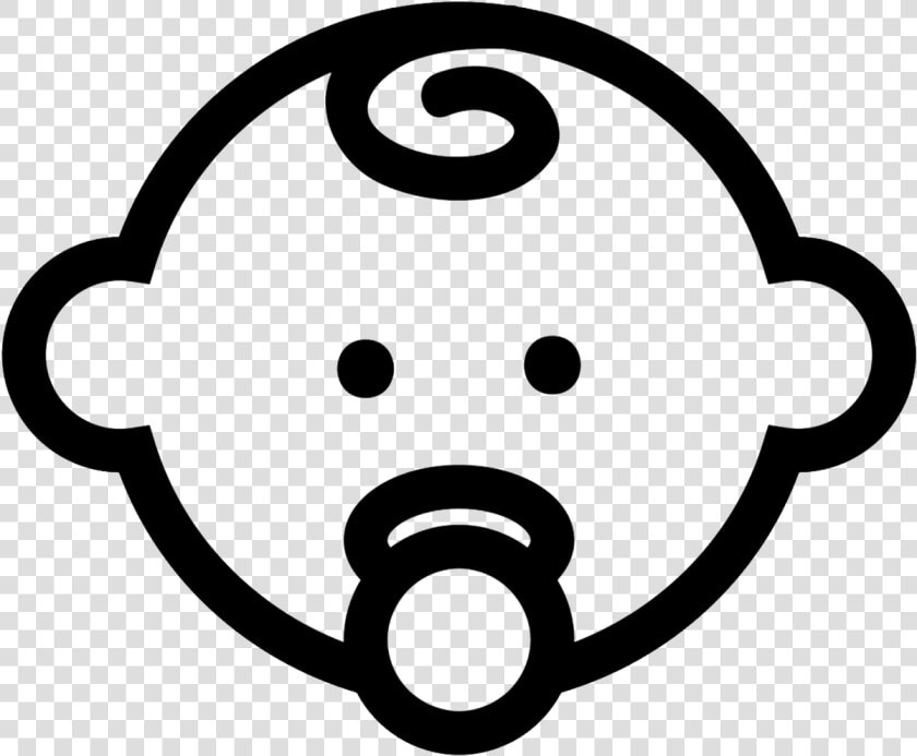 Baby Head Outline With Pacifier Comments   Transparent Baby Png Icon  Png DownloadTransparent PNG