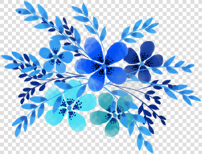 Acuarela De Flores  Acuarela  Flor  Florales  Diseño   Flores Acuarela Azules Png  Transparent PngTransparent PNG