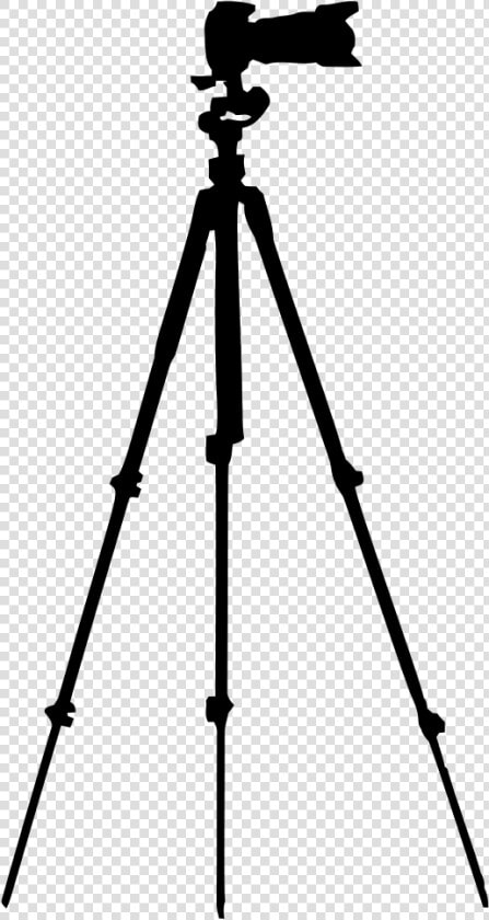 Camera On Tripod Silhouette   Camera With Tripod Clip Art  HD Png DownloadTransparent PNG