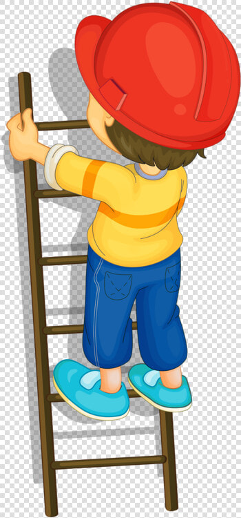 Personnages Illustration Individu Personne   Boy Climbing Ladder Clipart  HD Png DownloadTransparent PNG