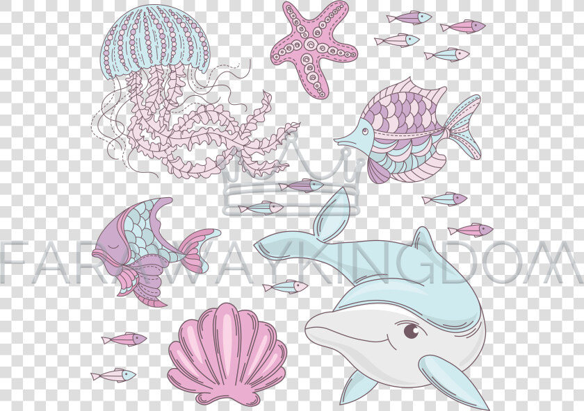 Dibujo Animado De Sirenas Y Mar  HD Png DownloadTransparent PNG