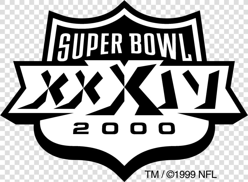 Super Bowl 2000 Logo Black And White   Super Bowl 2000 Logo  HD Png DownloadTransparent PNG