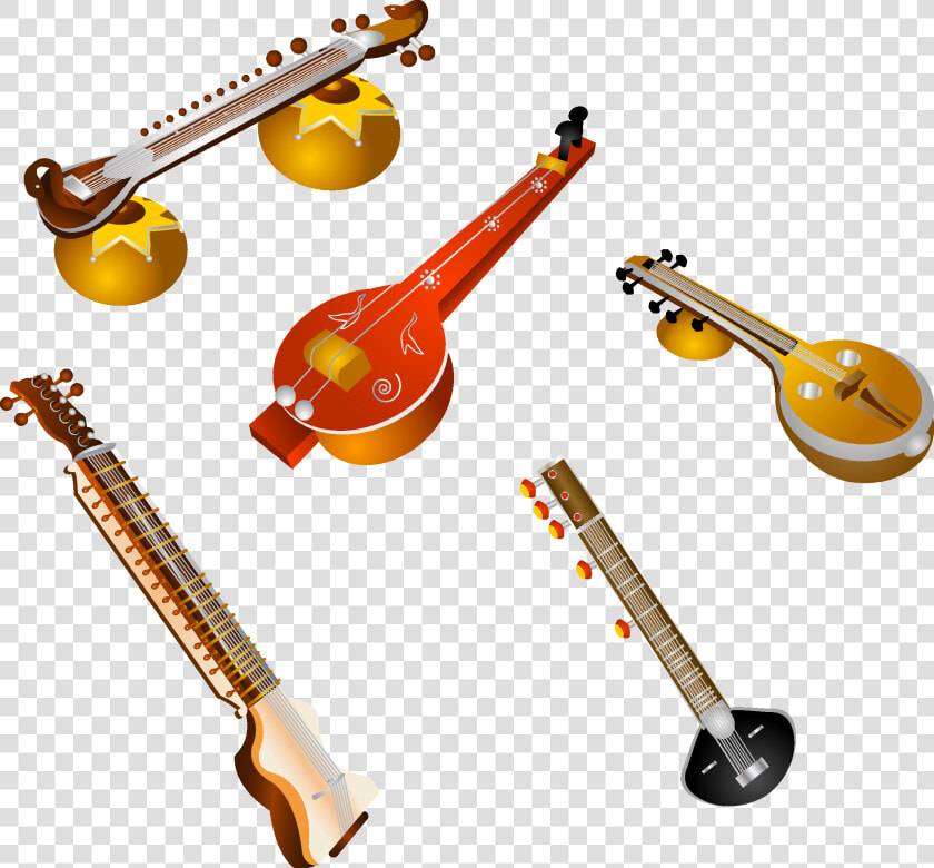 Bass Guitar Musical Of India Transprent Png   Indian Music Instruments Vector  Transparent PngTransparent PNG