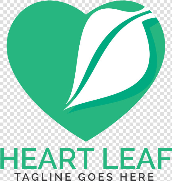 Heart Leaf Logo Design   Heart Leaf Logo  HD Png DownloadTransparent PNG