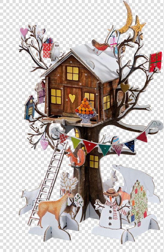 Advent Calendar Christmas Treehouse   Illustration  HD Png DownloadTransparent PNG