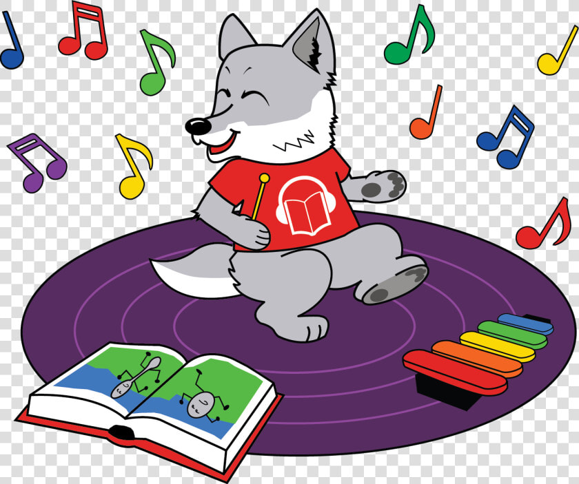 Wolf Dancing And Playing Music   Transparent Rhymes Clipart  HD Png DownloadTransparent PNG