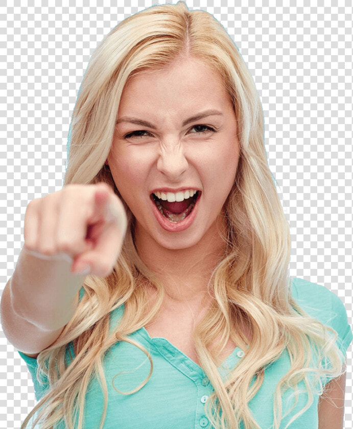 Transparent Happy Woman Png   Young Woman Pointing Finger  Png DownloadTransparent PNG