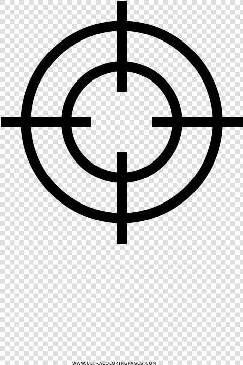 Crosshair Coloring Page   Cross Hairs On Target  HD Png DownloadTransparent PNG