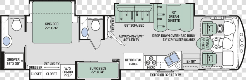 Thor Motor Coach Challenger Floor Plan   Png Download   Thor Challenger 37tb Floor Plan  Transparent PngTransparent PNG