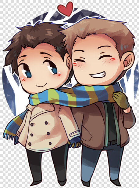 Dean And Castiel   Supernatural Chibi Art  HD Png DownloadTransparent PNG