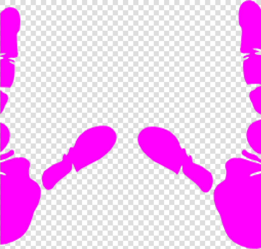 Handprint Clipart Fushsia Hand Print Clipart Clipart   Left And Right Hand Clipart  HD Png DownloadTransparent PNG