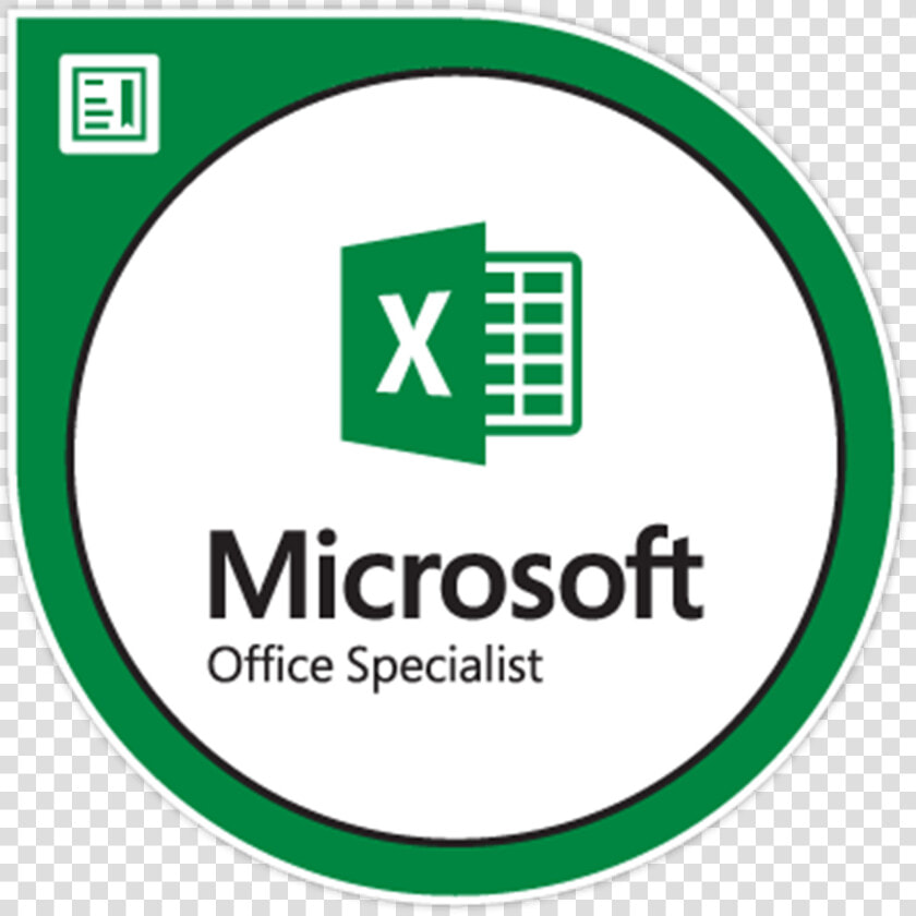 Microsoft Office Specialist Excel  HD Png DownloadTransparent PNG