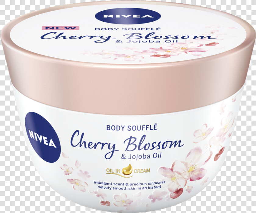 Nivea Body Souffle Cherry Blossom  amp  Jojoba Oil  HD Png DownloadTransparent PNG