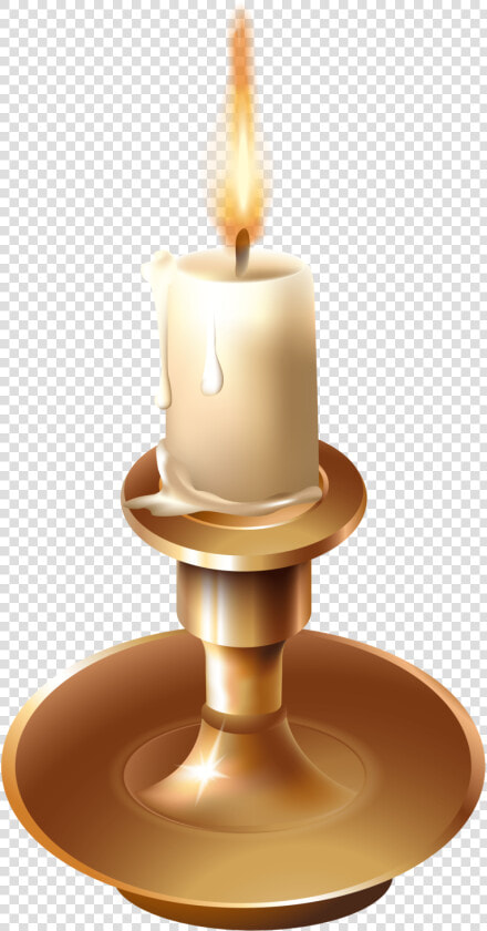 Candle In Candlestick Png  Transparent PngTransparent PNG