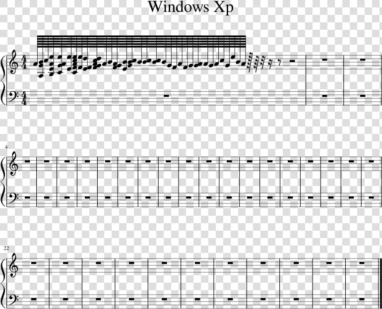 Windows Xp Sheet Music 1 Of 1 Pages   Twinkle Twinkle Little Star Sheet  HD Png DownloadTransparent PNG