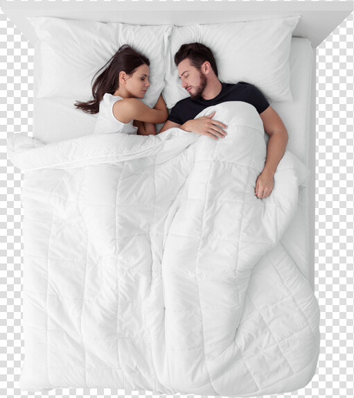 Aerial View Of Two People Sleeping On Bear Mattress  HD Png DownloadTransparent PNG