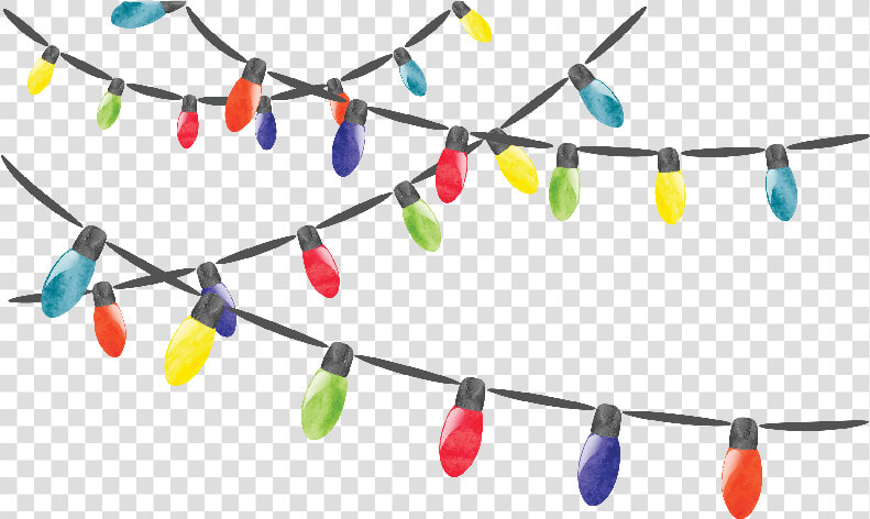 Vintage Christmas Lights Vector   Png Download   Christmas Lights White Background  Transparent PngTransparent PNG