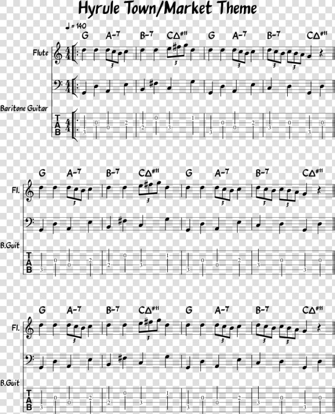 Ocarina Of Time Sheet Music Town  HD Png DownloadTransparent PNG