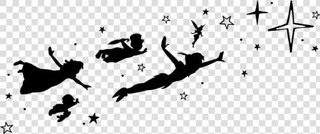 Peter Pan Peter And Wendy Drawing Wall Decal   Peter Pan Silhouette Png  Transparent PngTransparent PNG