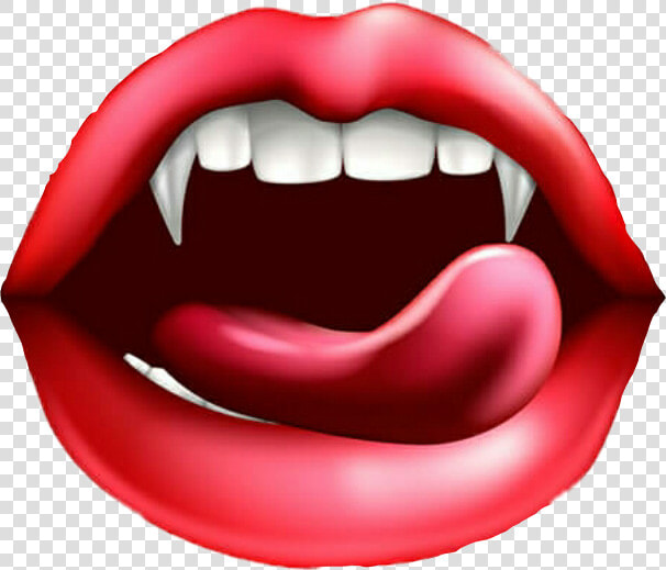  vampire  teeth  lips  tongue  fangs   Dog 4 Pic 1 Word  HD Png DownloadTransparent PNG