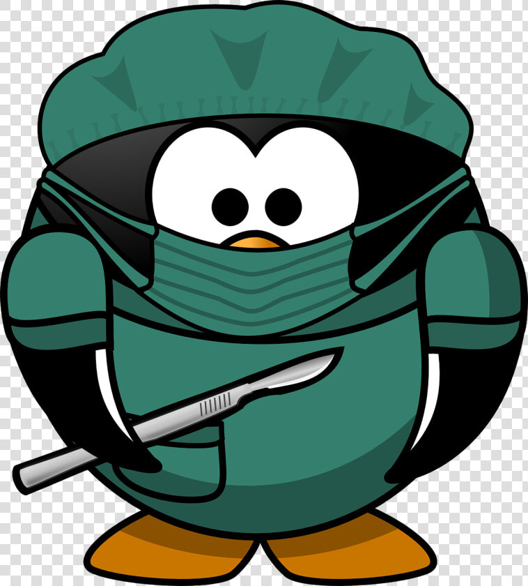 Doctor  Tux  Animal  Bird  Bonnet  Hospital  Mask   Surgery Clipart  HD Png DownloadTransparent PNG